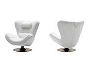 White Leather Accent Chair K86