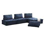 Blue Fabric Modular Sectional Sofa 545