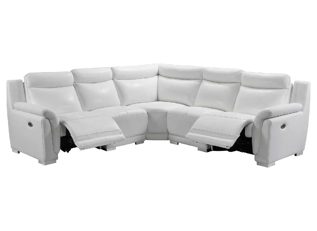 white leather reclining sectional sofa