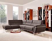 Brown Fabric Sectional Sofa VG 260