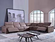 Tan Leather sectional sofa AE 303