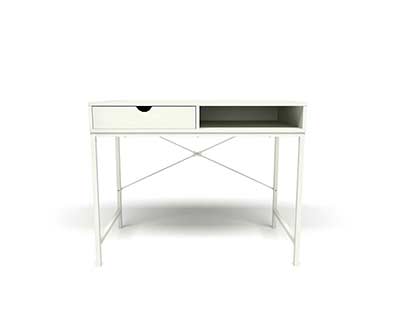 White Modern desk 261 by Unique Furniture