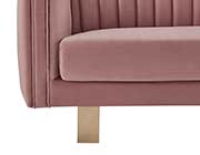 Blush Velvet Sofa AL Delbert