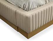 Beige Bonded Leather Bed VG Alymer