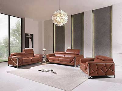 Camel Leather Sofa set GU 03