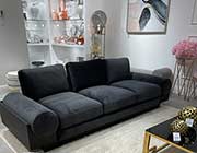 Black fabric bolster sofa SB 047