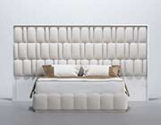 White Eco leather Bed EF Oreana