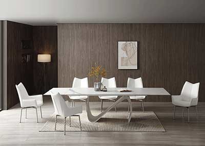 White Ceramic Dining Table EF 087