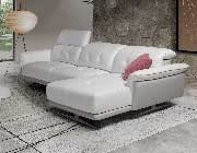 Bianco Leather Sectional Sofa EF Sophia