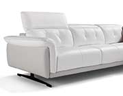 Bianco Leather Sectional Sofa EF Sophia