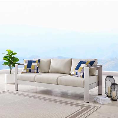 Silver Sofa Alluminm MW Coast