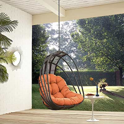 Swing Outdoor Patio Lounge Chair in Orange MW Pergola