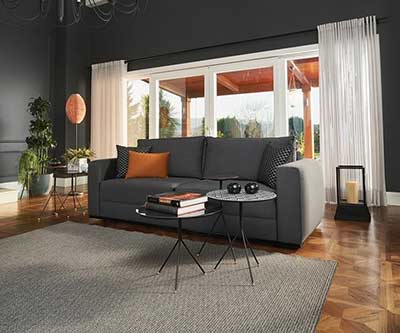 Modern Sofa bed in Gray Carmino