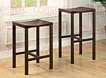 Set of Two 29H Barstool Brown Finish Brown frame