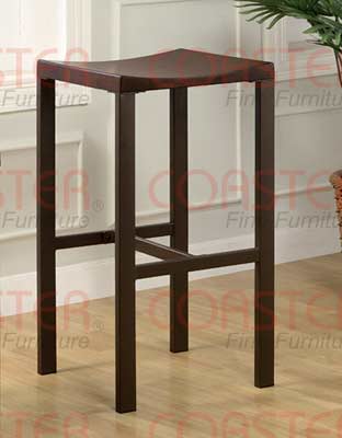 Set of Two 29H Barstool Brown Finish Brown frame