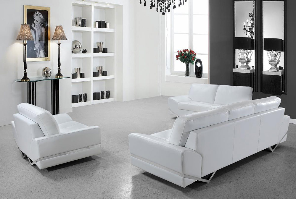 White Modern Sofa set VG-74  Leather Sofas